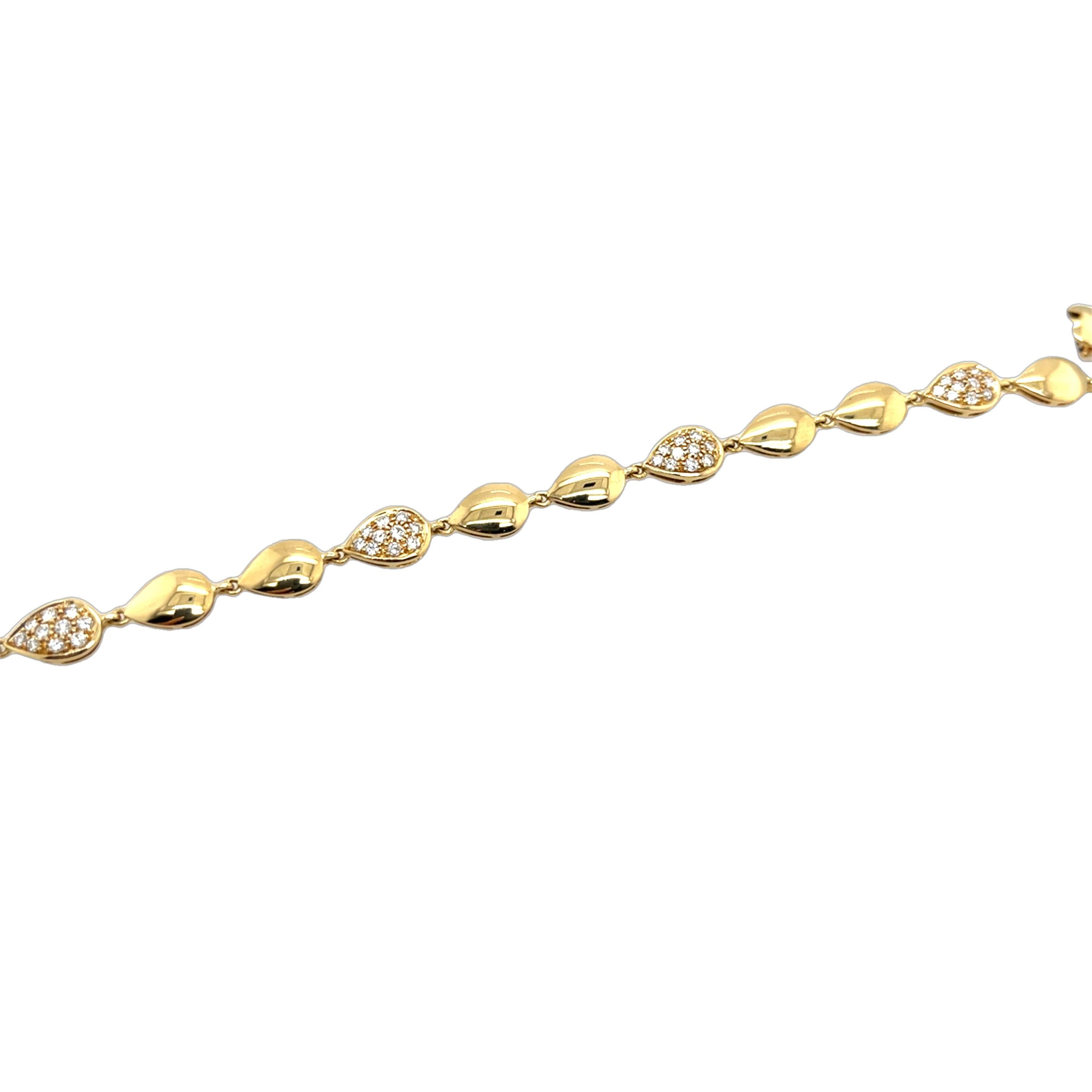 Diamond Bracelet Set With 0.85ct Round Natural Diamonds in 18ct Yellow Gold 2