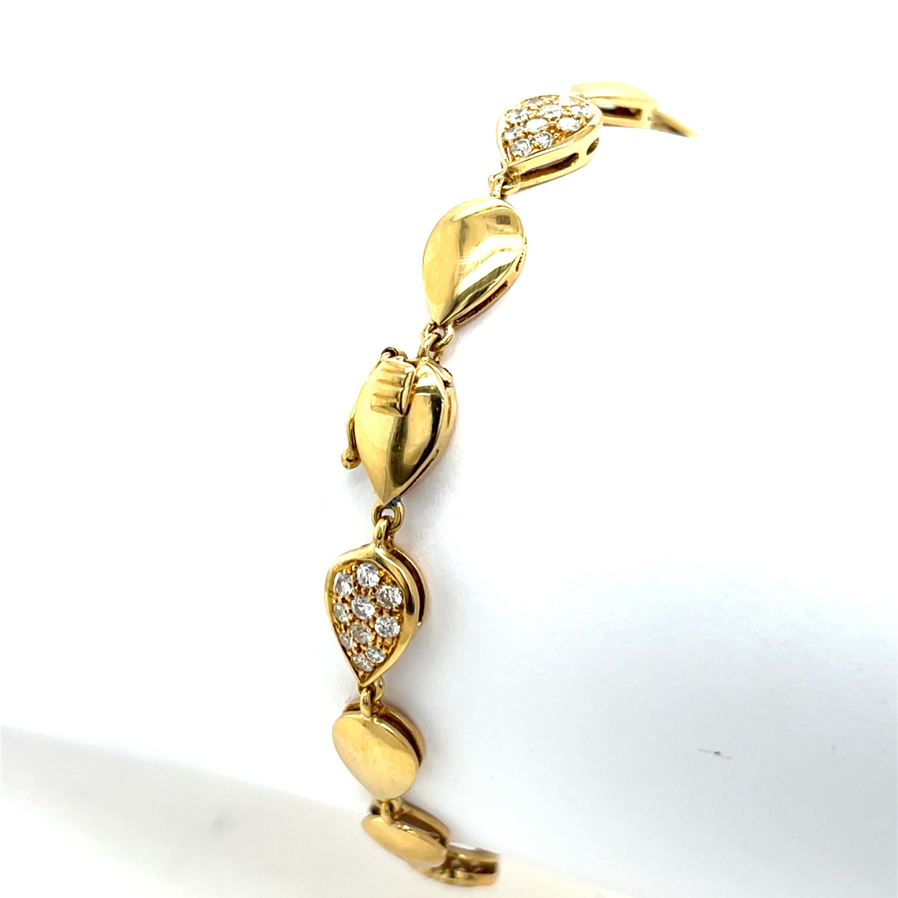 Diamond Bracelet Set With 0.85ct Round Natural Diamonds in 18ct Yellow Gold 4