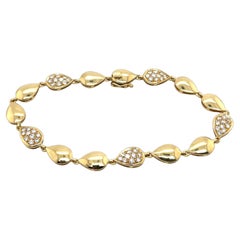 Diamond Bracelet Set With 0.85ct Round Natural Diamonds in 18ct Yellow Gold