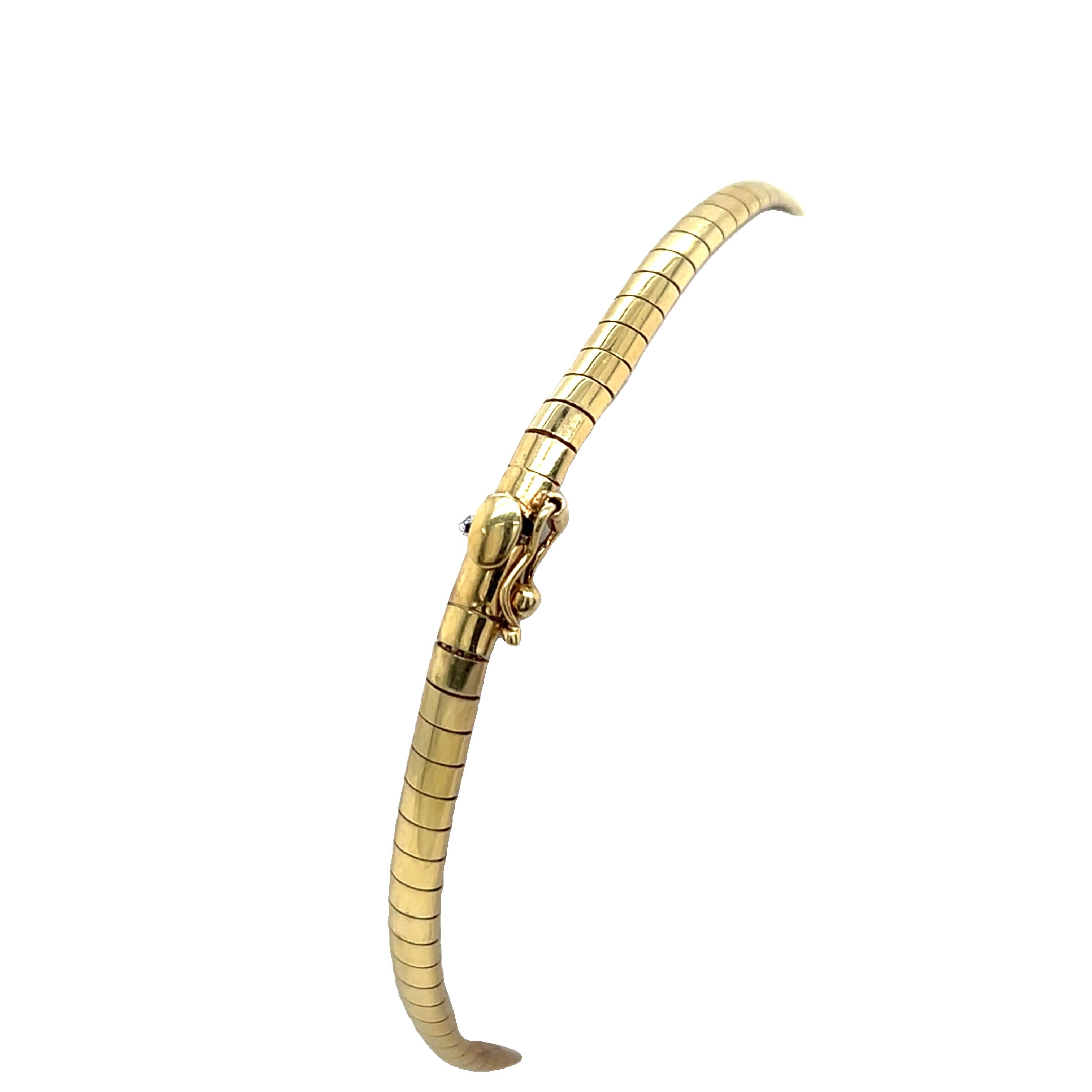 Bracelet en or jaune 14 carats serti de diamants ronds de 1,0 carat Unisexe en vente