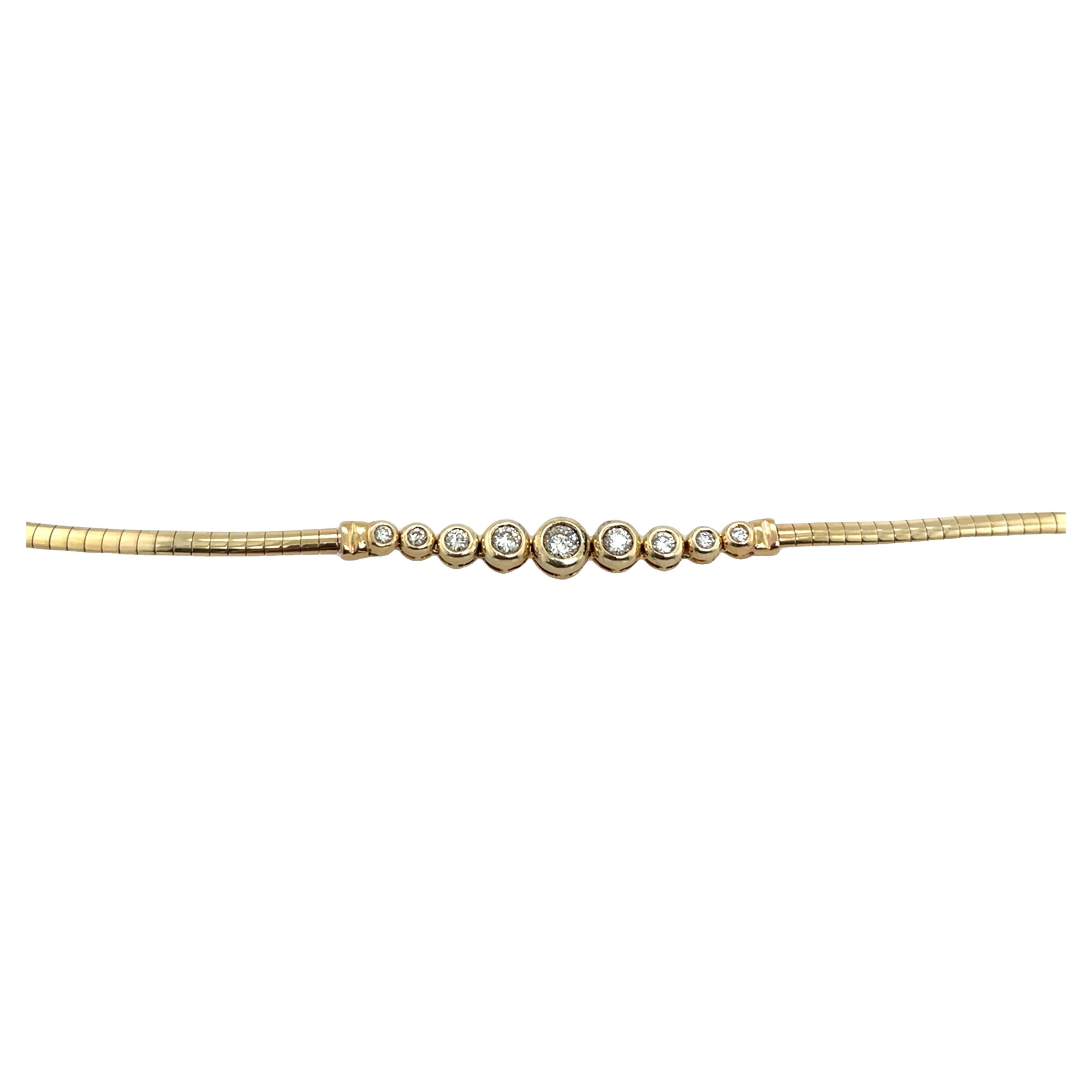 Diamond Bracelet Set With 1.0ct Round Natural Diamonds in 14ct Yellow Gold