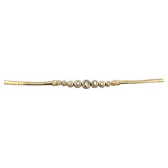 Diamantarmband aus 14 Karat Gelbgold mit 1,0 Karat runden natürlichen Diamanten