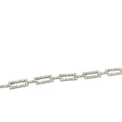 Bracciale di diamanti con 2,30 carati di diamanti naturali in oro bianco 18 carati