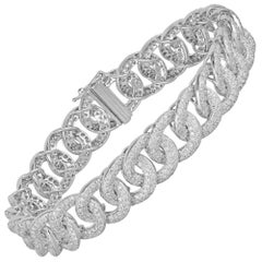 Diamond Bracelet Studded in 18 Karat White Gold