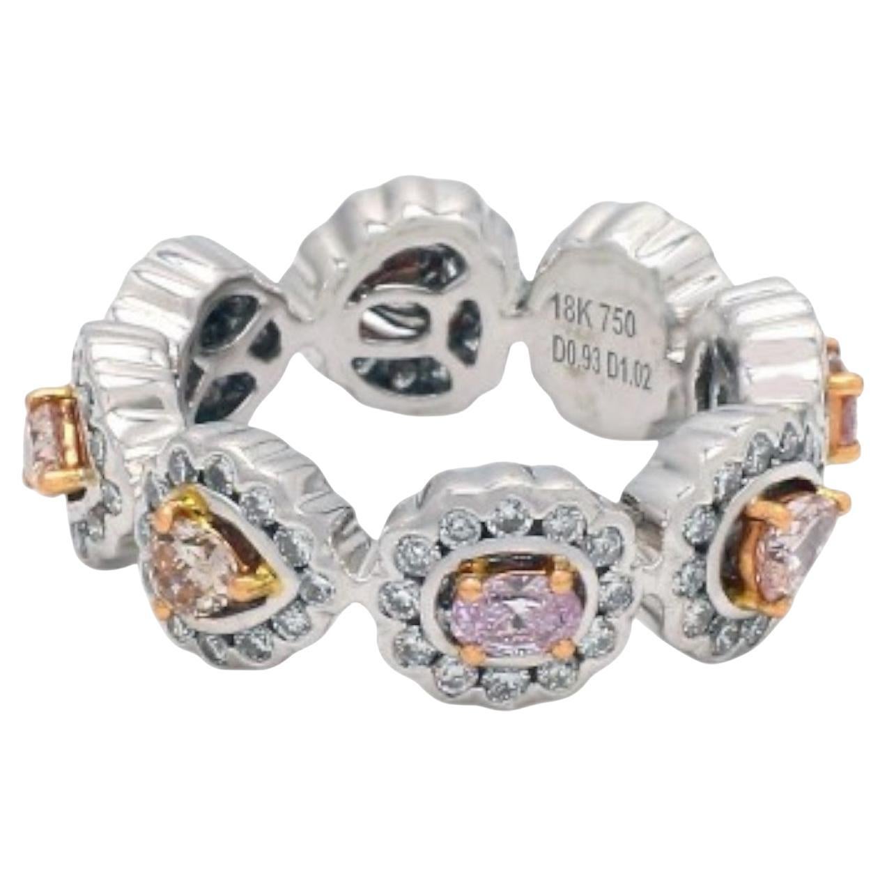 Bracciale di diamanti con pietre taglio Fancy e pietre tonde a taglio brillante in vendita