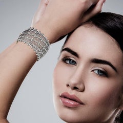 Bracelet filigrane en or jaune 18 carats et argent