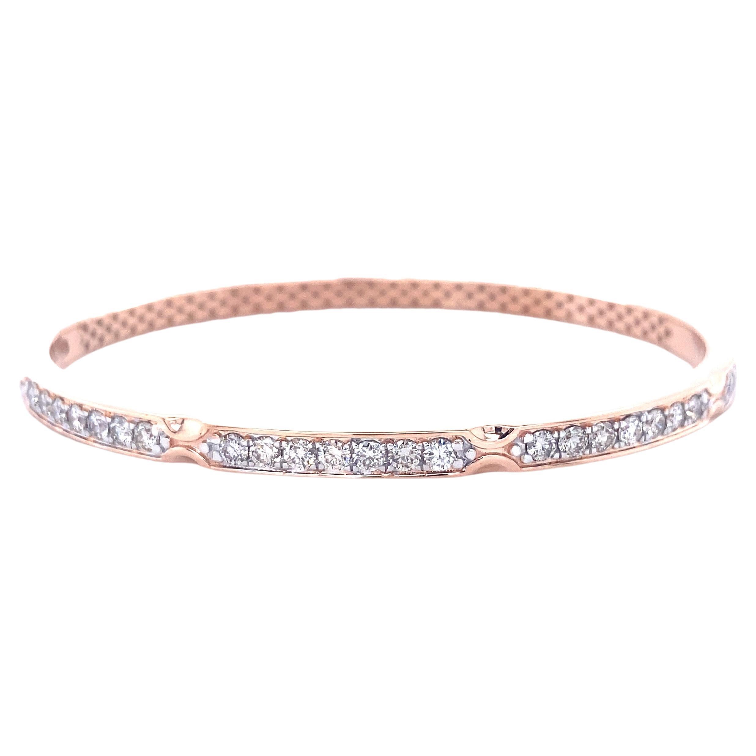 Diamantarmband aus 18 Karat massivem Gold mit grüner Emaille