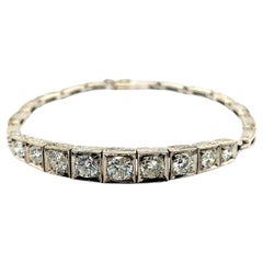 Bracciale di diamanti con motivo traforato in oro bianco 14 carati