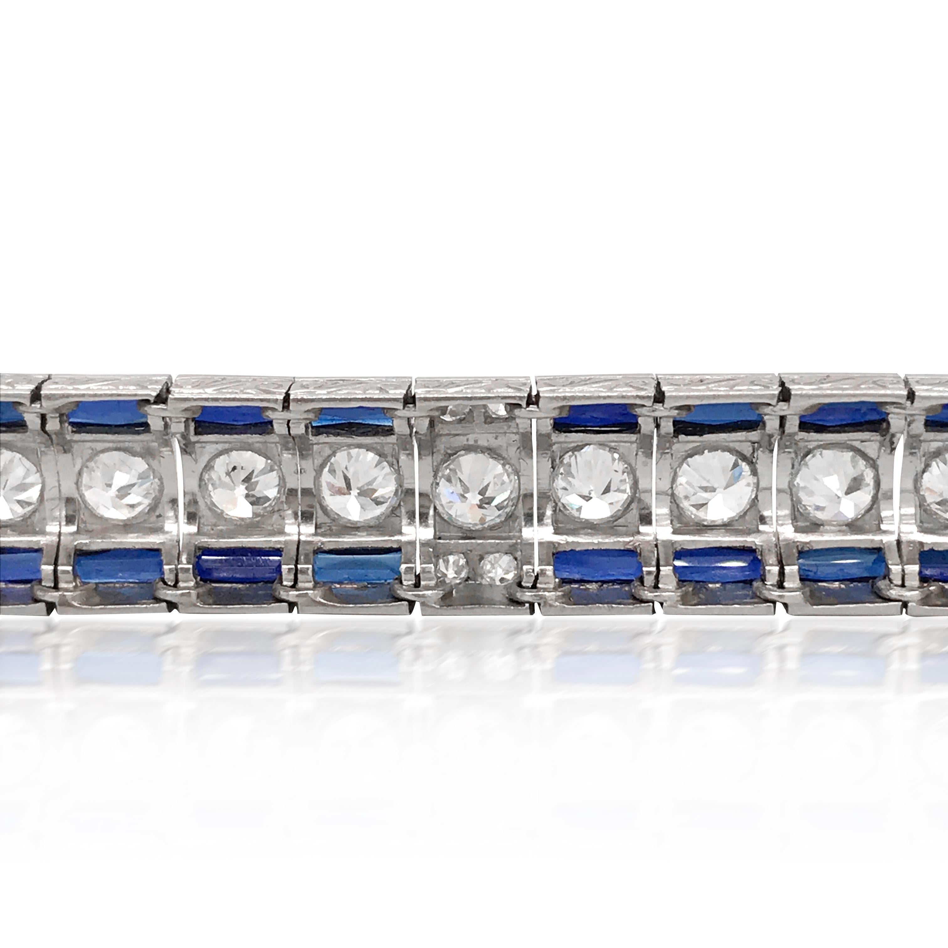 Diamant-Armband mit Saphir, Tiffany & Co. (Rundschliff) im Angebot