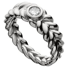 Diamond Braid Ring in 18K