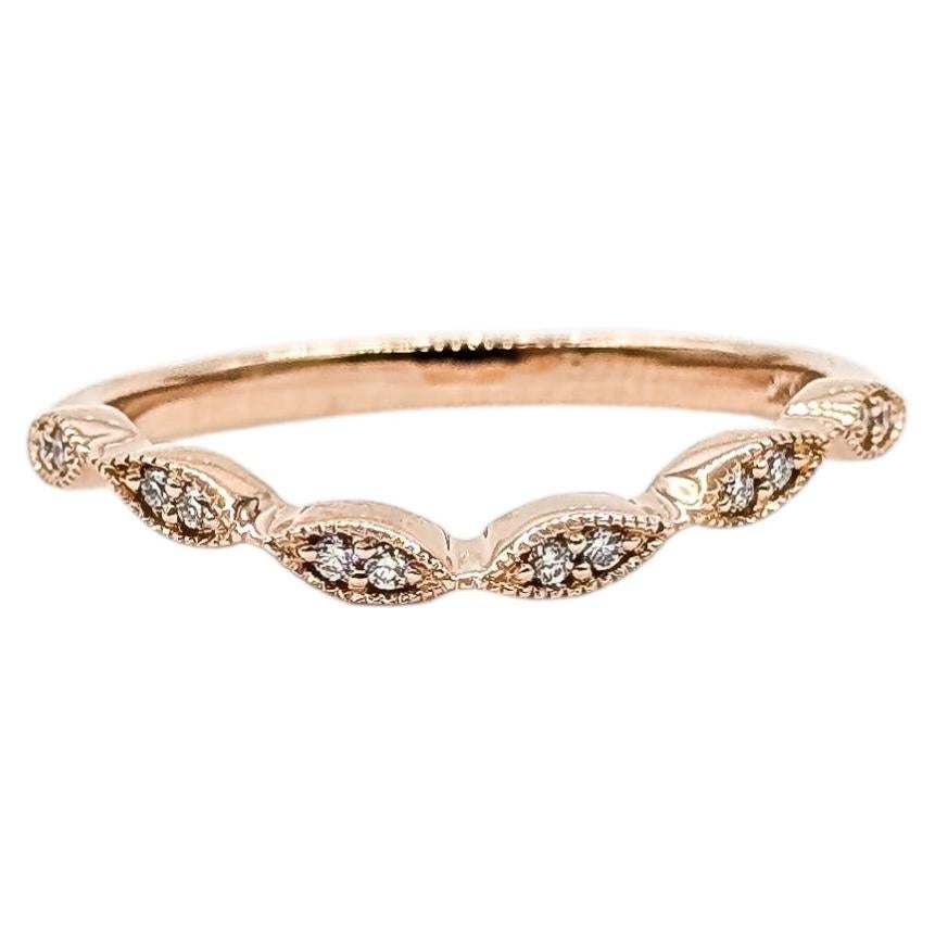 Diamond Bridal Band in 14k Rose Gold