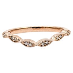 Diamond Bridal Band in 14k Rose Gold