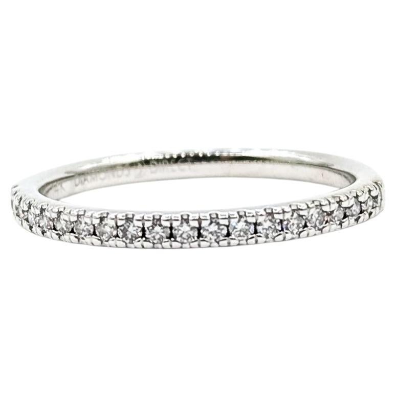 Bandeau de mariage en or blanc 14k avec diamants