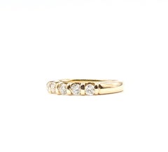 Fascia nuziale con diamanti in oro giallo 14k