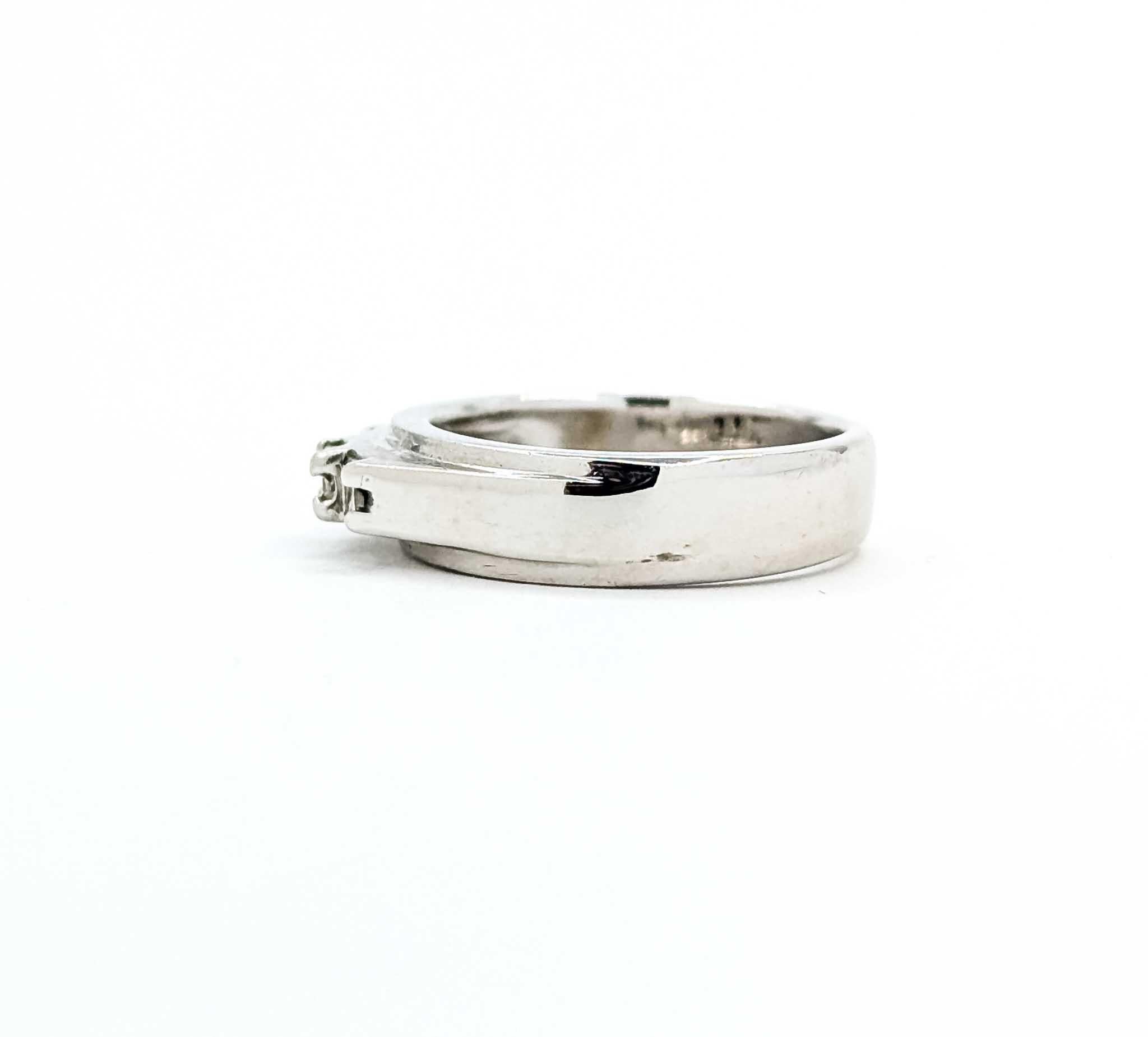 Bague de mariage en or blanc 14k avec diamants en vente 4