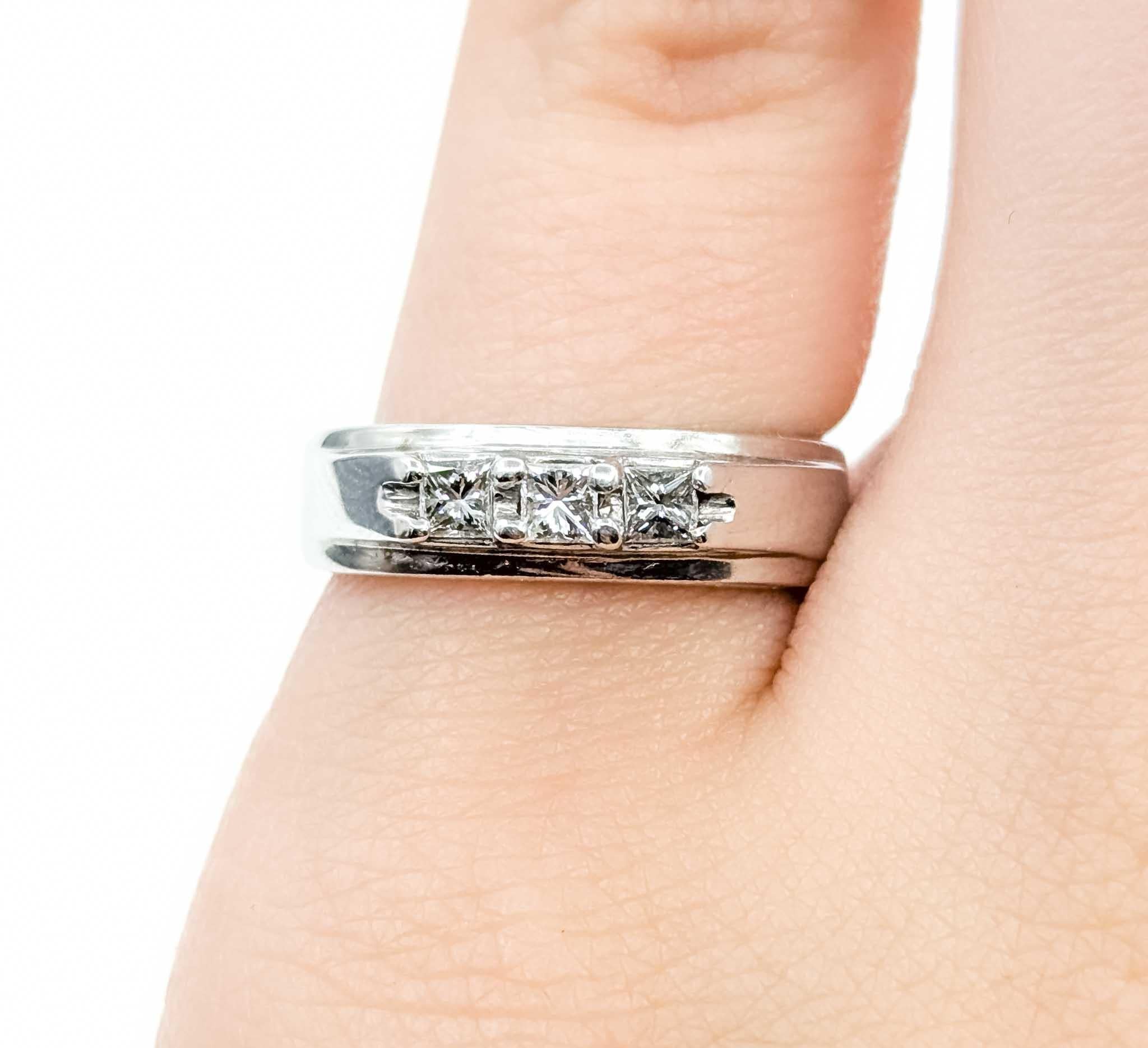 Bague de mariage en or blanc 14k avec diamants Pour femmes en vente