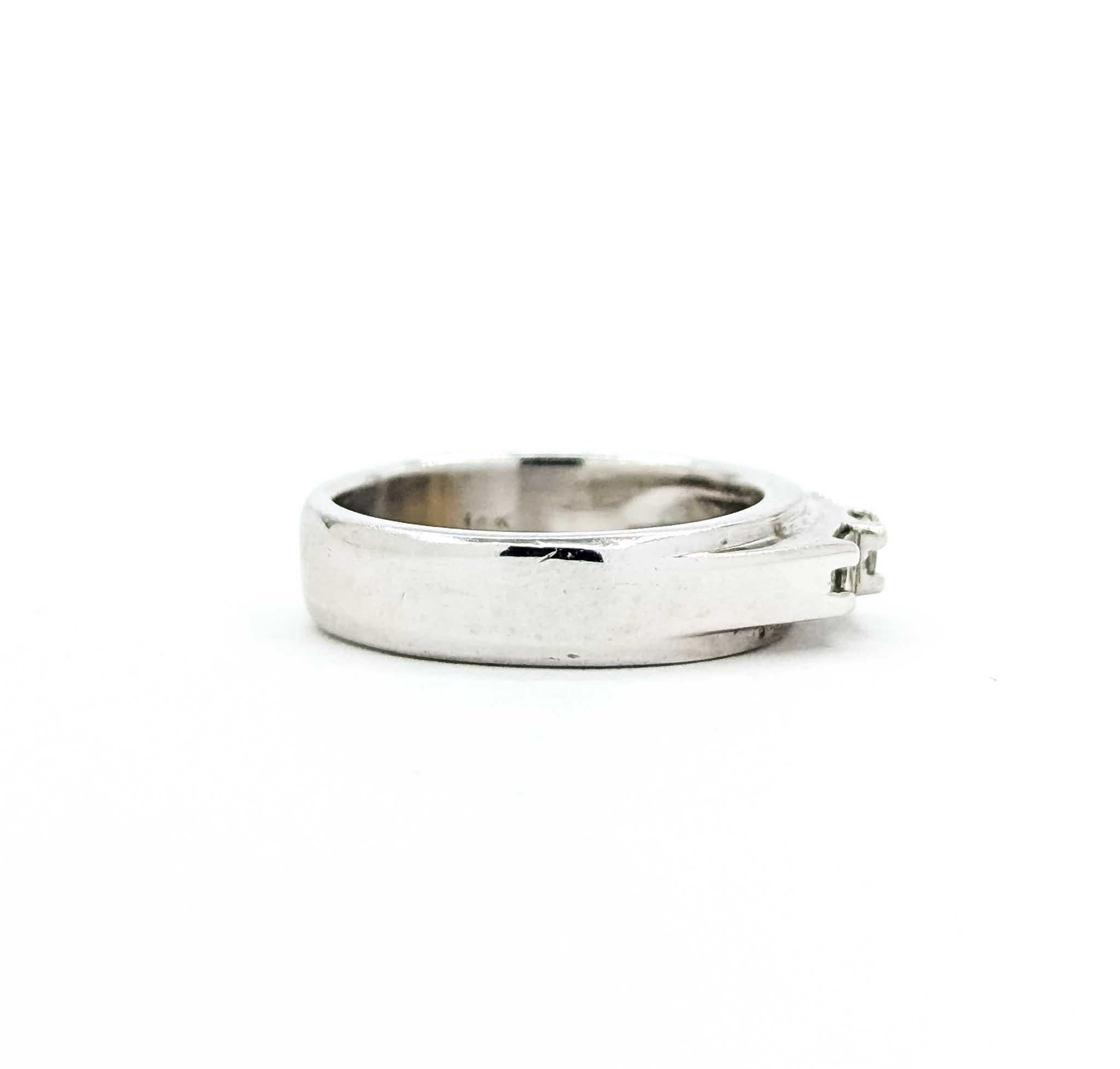 Bague de mariage en or blanc 14k avec diamants en vente 2