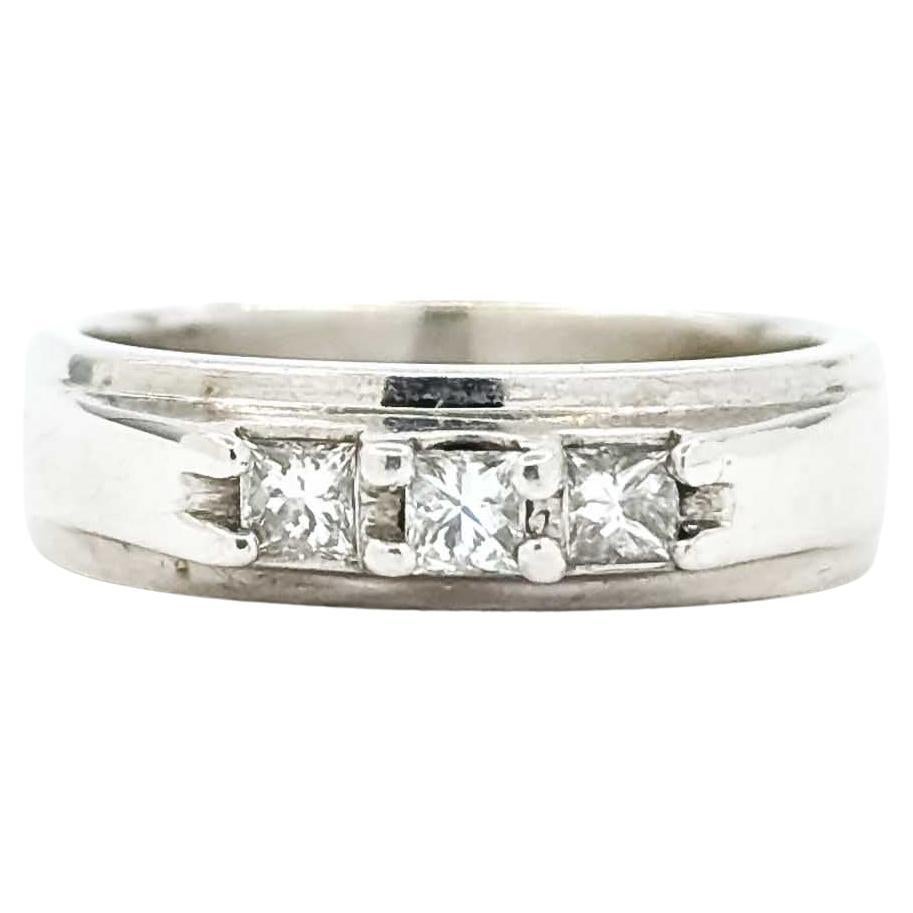 Bague de mariage en or blanc 14k avec diamants en vente
