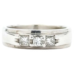 Bague de mariage en or blanc 14k avec diamants