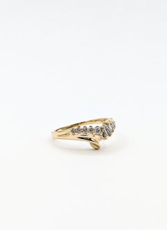 Diamant-Brautring aus 14k Gelbgold