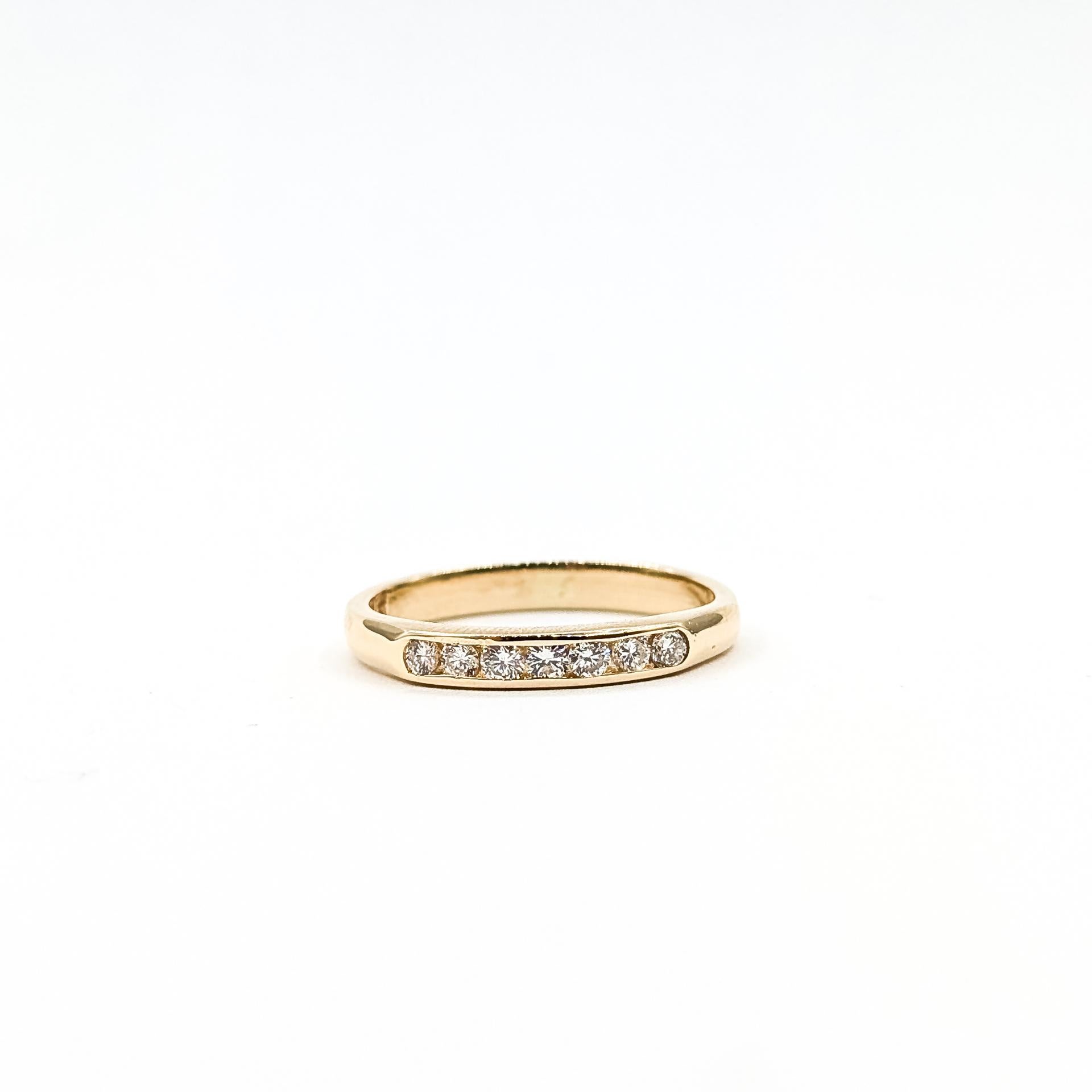 Diamant-Brautring aus 14k Gelbgold im Angebot