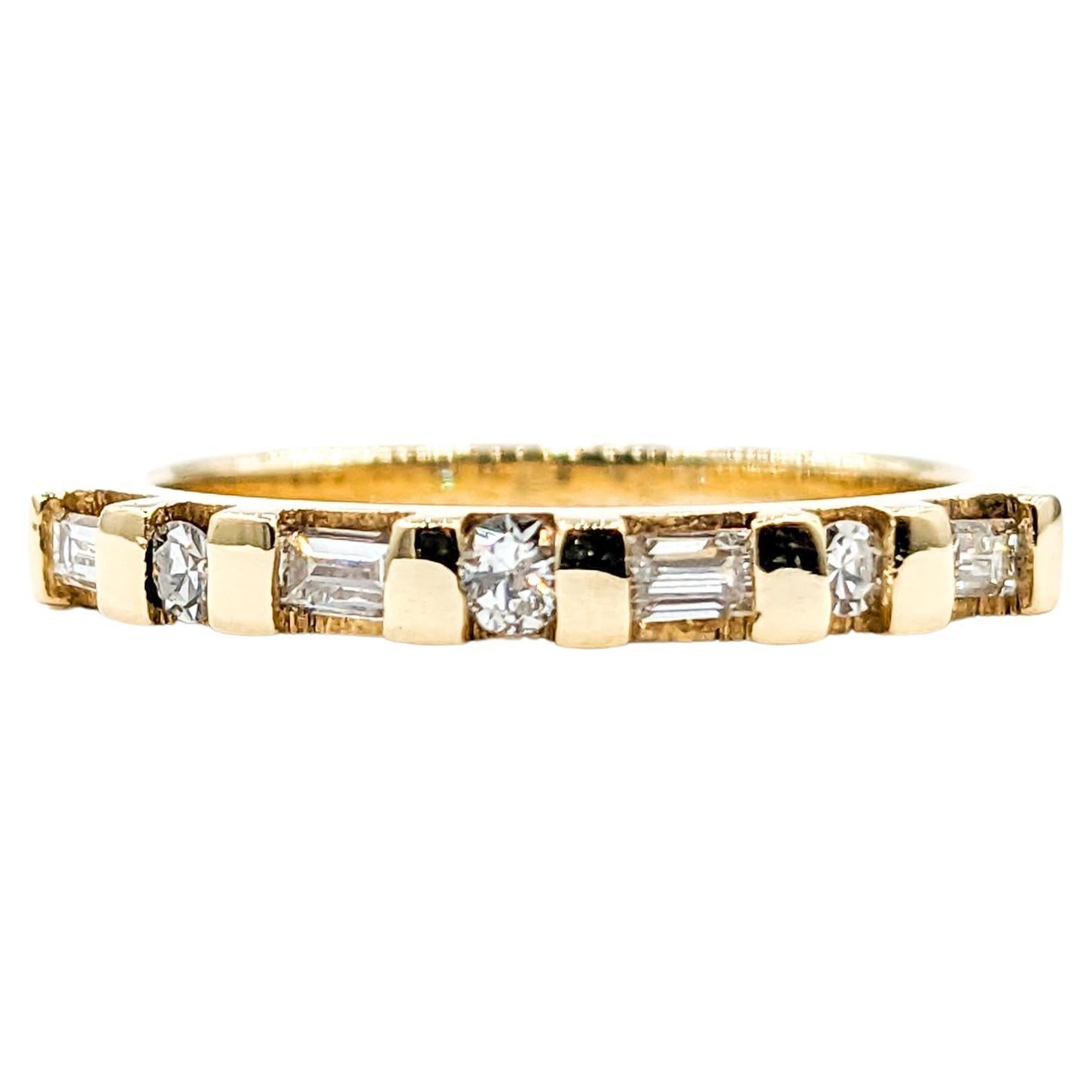 Diamond Bridal Ring in Yellow Gold For Sale