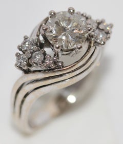 Diamond Bridal Ring with Solitaire 1.05 Carat, Top Wesselton, SI2, 18 Karat Gold