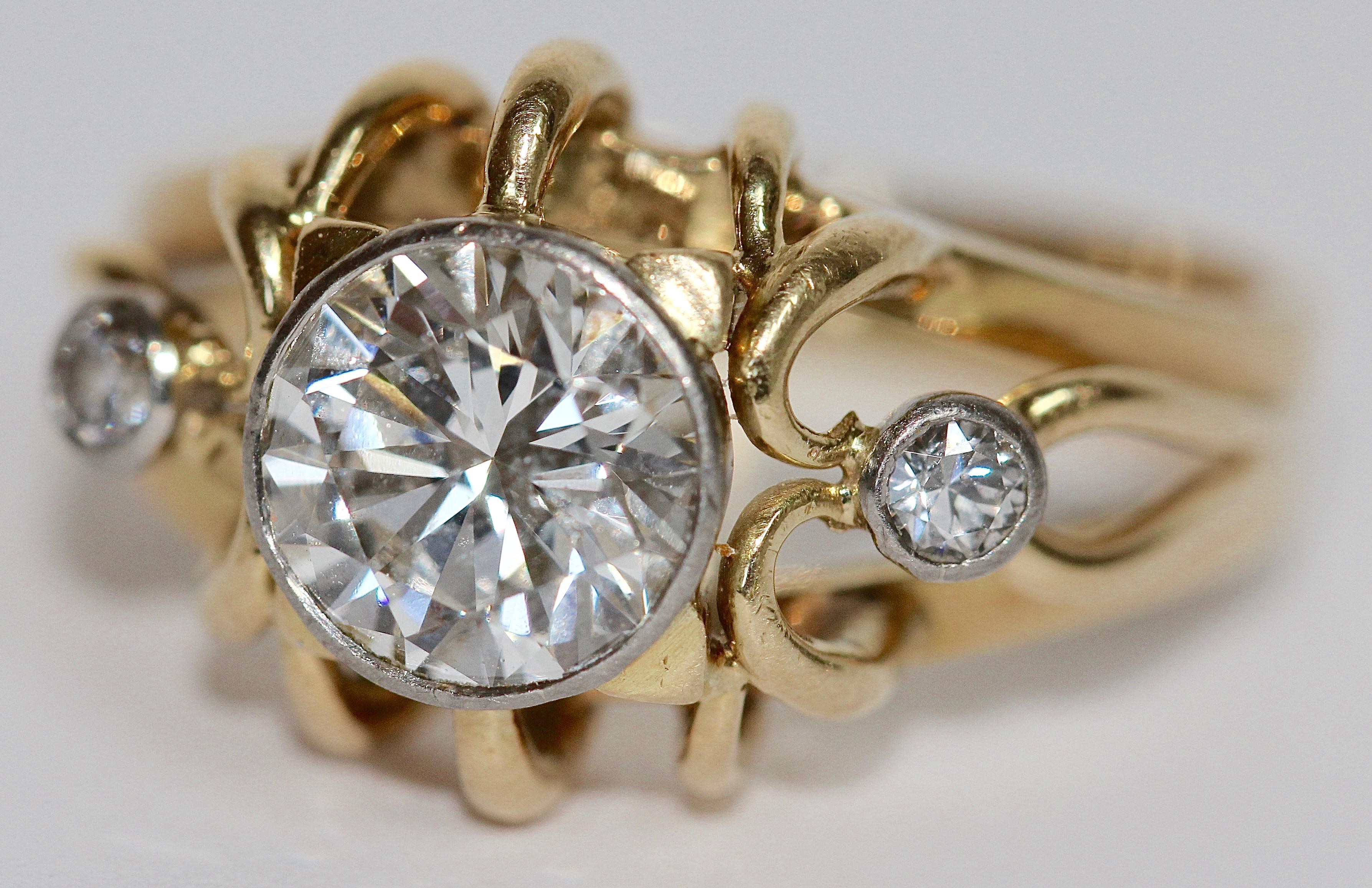 1.5 carat solitaire diamond ring