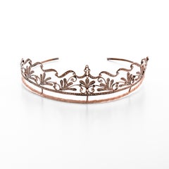 Diamond Bridal Tiara in Silver Handmade