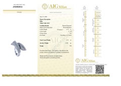 Diamond Brilliant 18 Karat White Gold AIG Certified Spiral Contrarié Ring