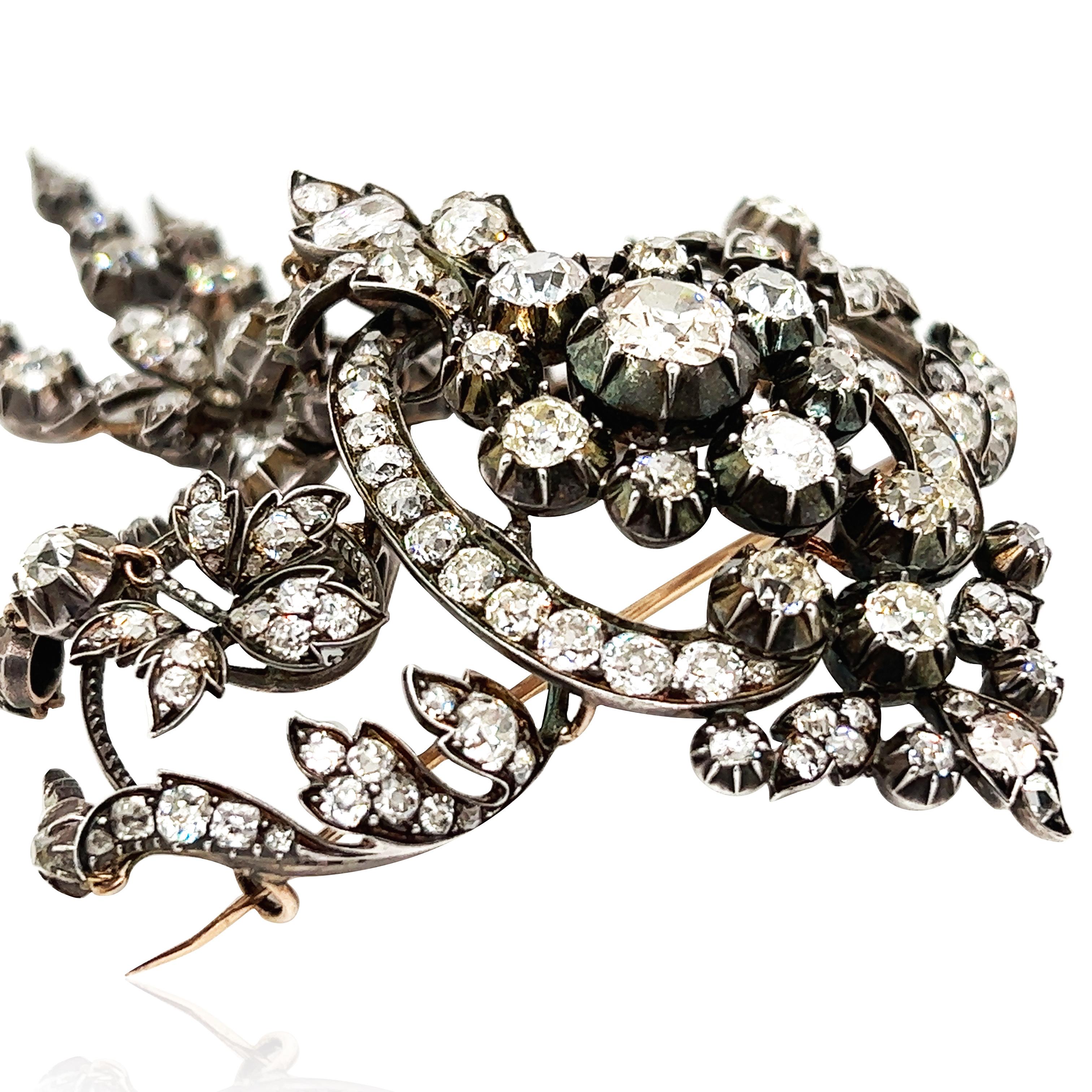 Broche de diamantes en Bueno estado para la venta en New York, NY