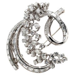 Diamond Brooch in 950 Platinum by Bucherer