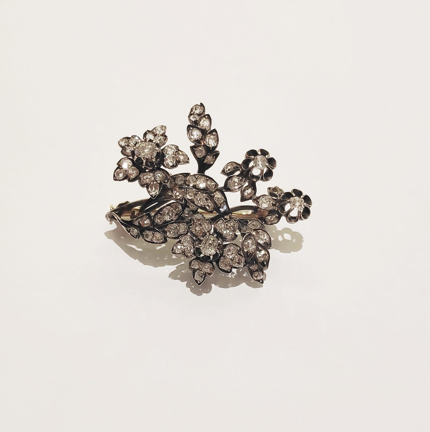 Victorien Broche en diamant, 19e siècle en vente