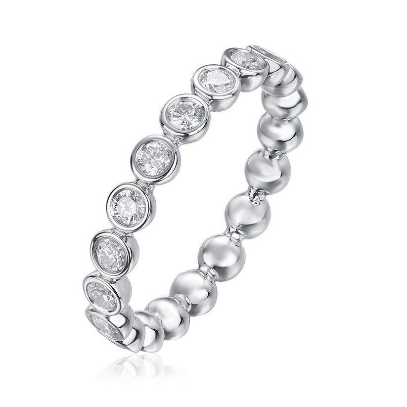 in vendita:  Anello a bolla di diamanti in oro bianco 18 carati per l'eternità 4