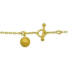 Diamond Bubble Cross 22 Karat Gold Pendant Necklace