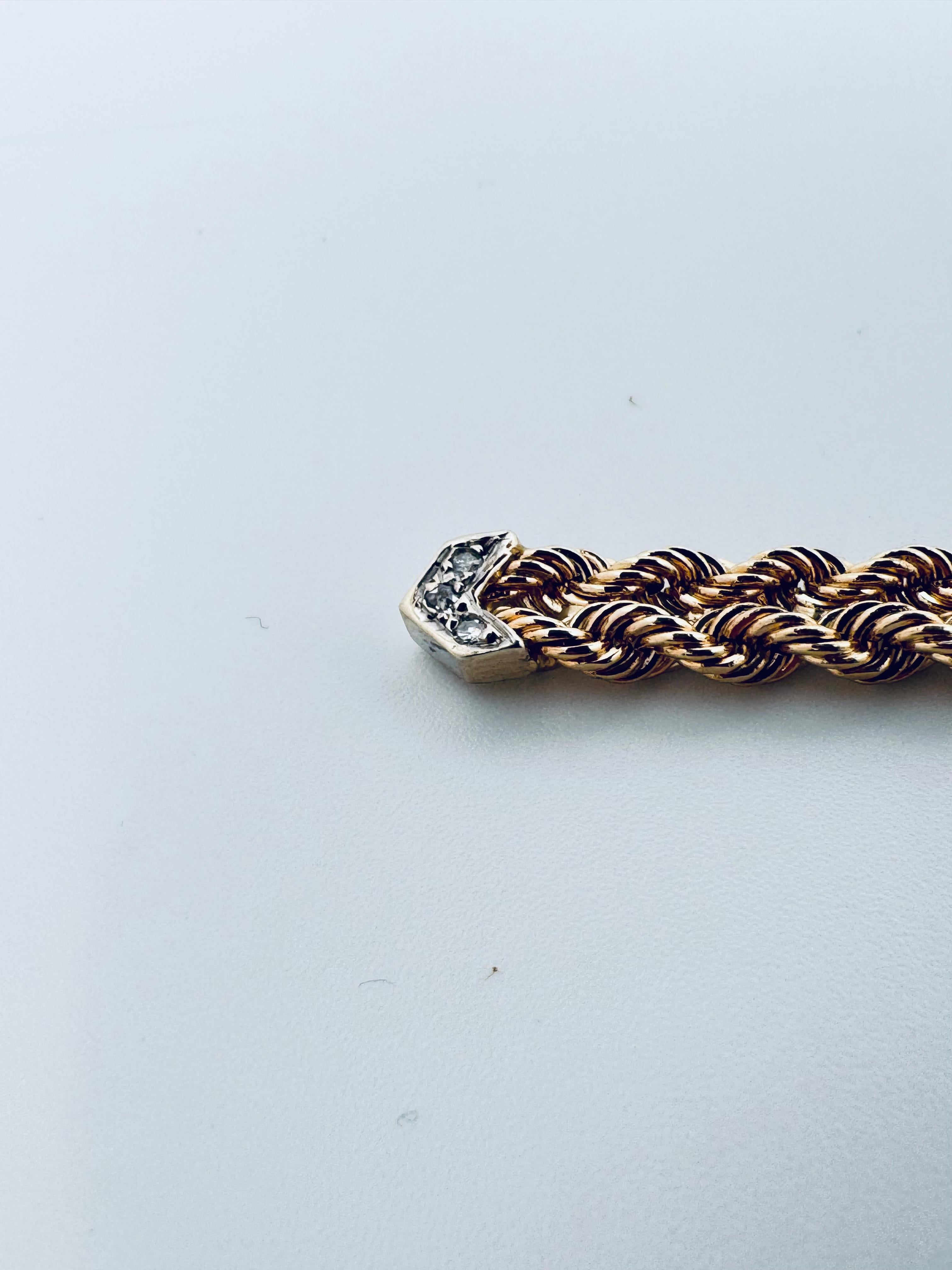 Pulsera de cinturón con hebilla de diamantes en venta 4