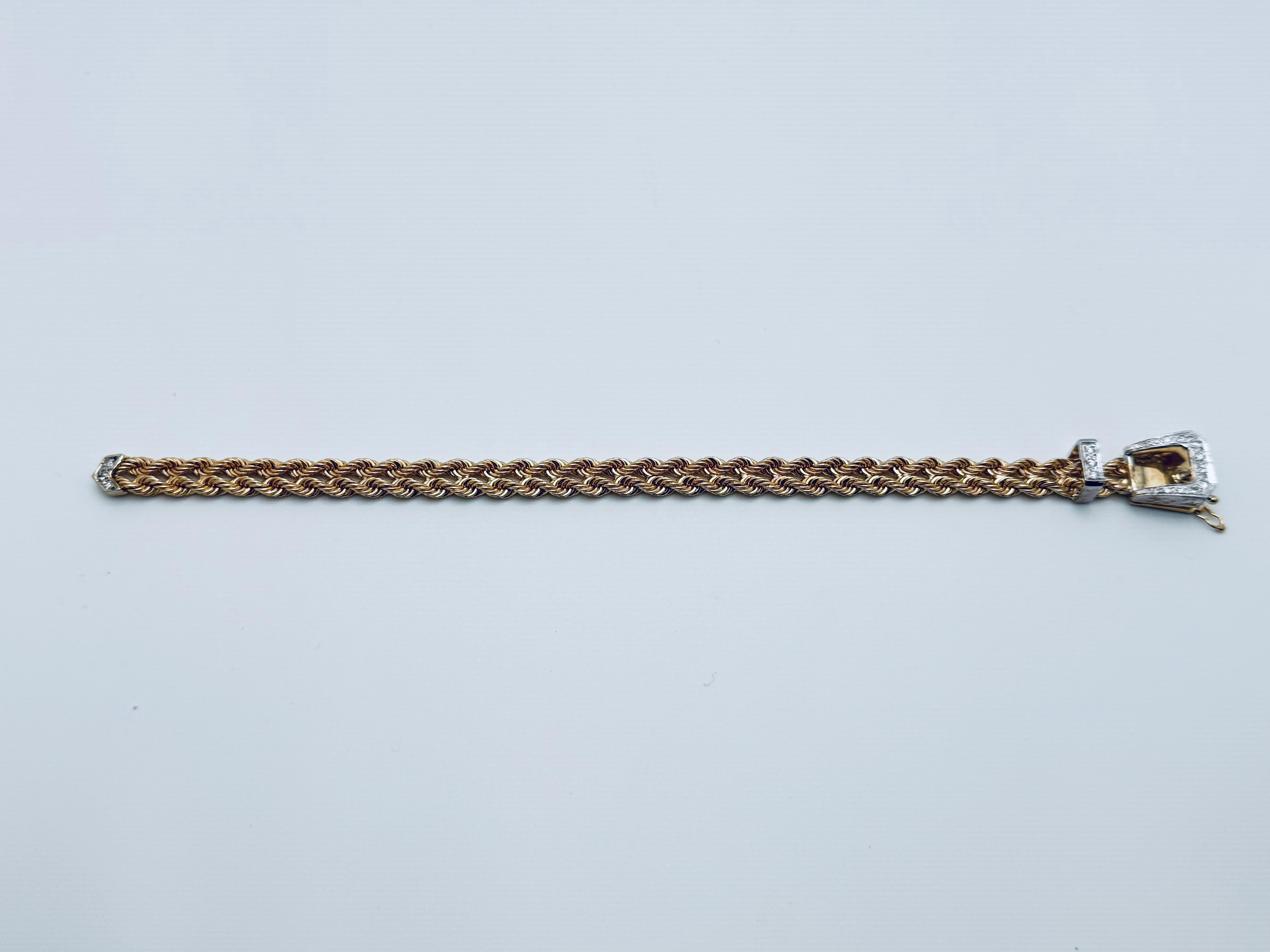 Pulsera de cinturón con hebilla de diamantes en venta 5