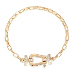 Diamond Buckle Clasp 14K (or 18k upon request) Yellow Gold Chain Bracelet