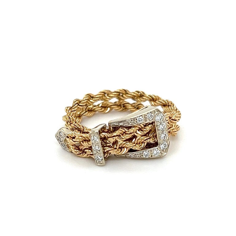 Diamond Buckle Clasp Gold Designer John Atencio Designer Braid Rope ...