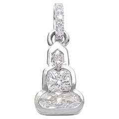 Diamond Buddha Pendant set in 18 Karat White Gold Settings
