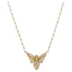 Collana Diamond Bug - Crisoberillo occhio di gatto, oro giallo 14k