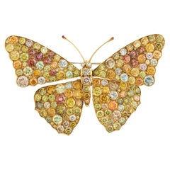 Diamond Butterfly Brooch