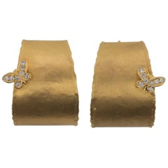 Diamond Butterfly Gold Earrings