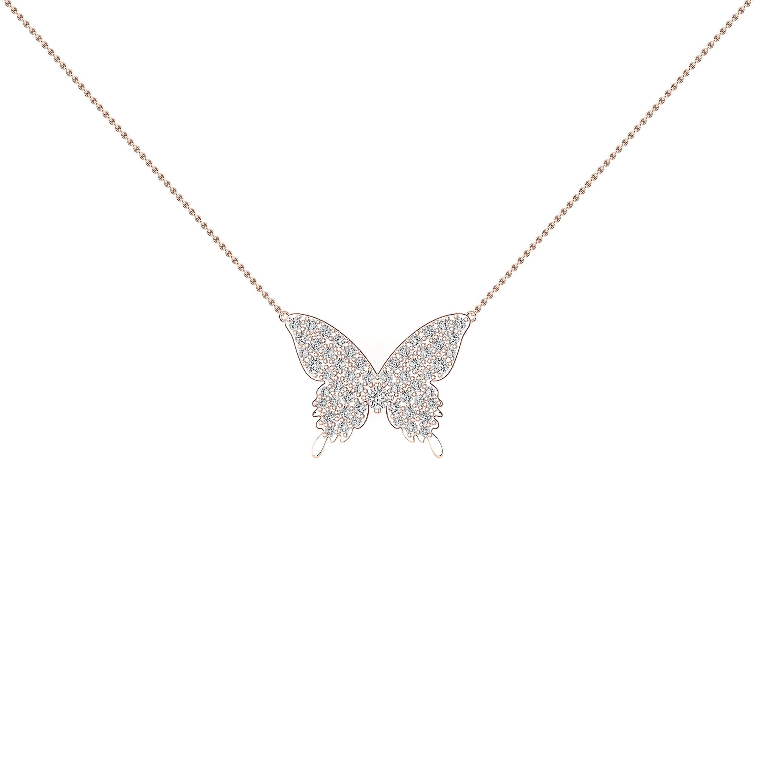 rose gold butterfly jewellery