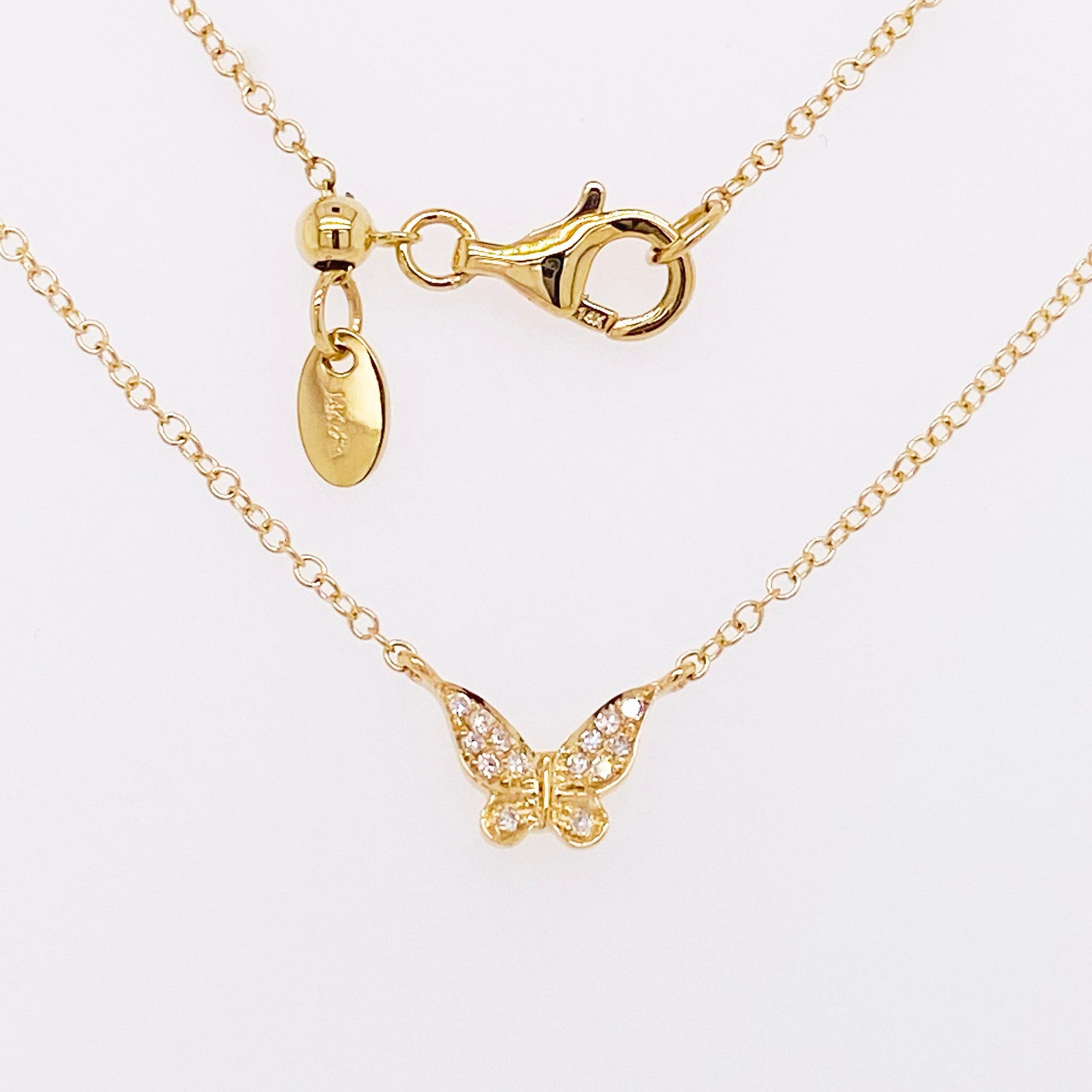 minimalist butterfly necklace