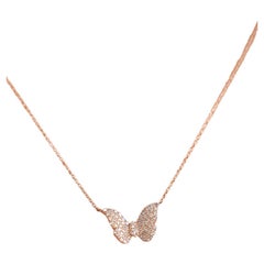 Pendentif papillon en diamant 1,40 cts.