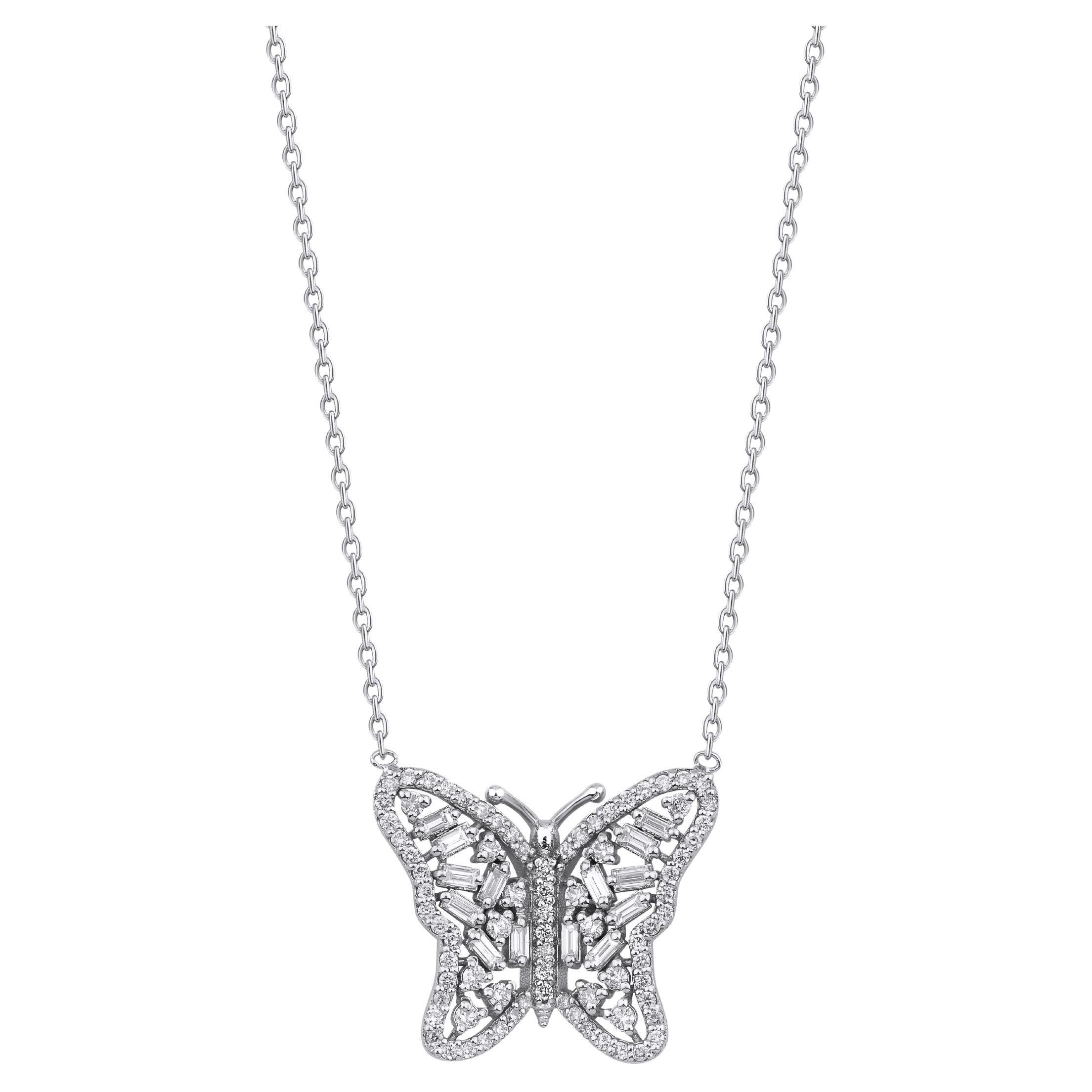 Diamond Butterfly Pendant