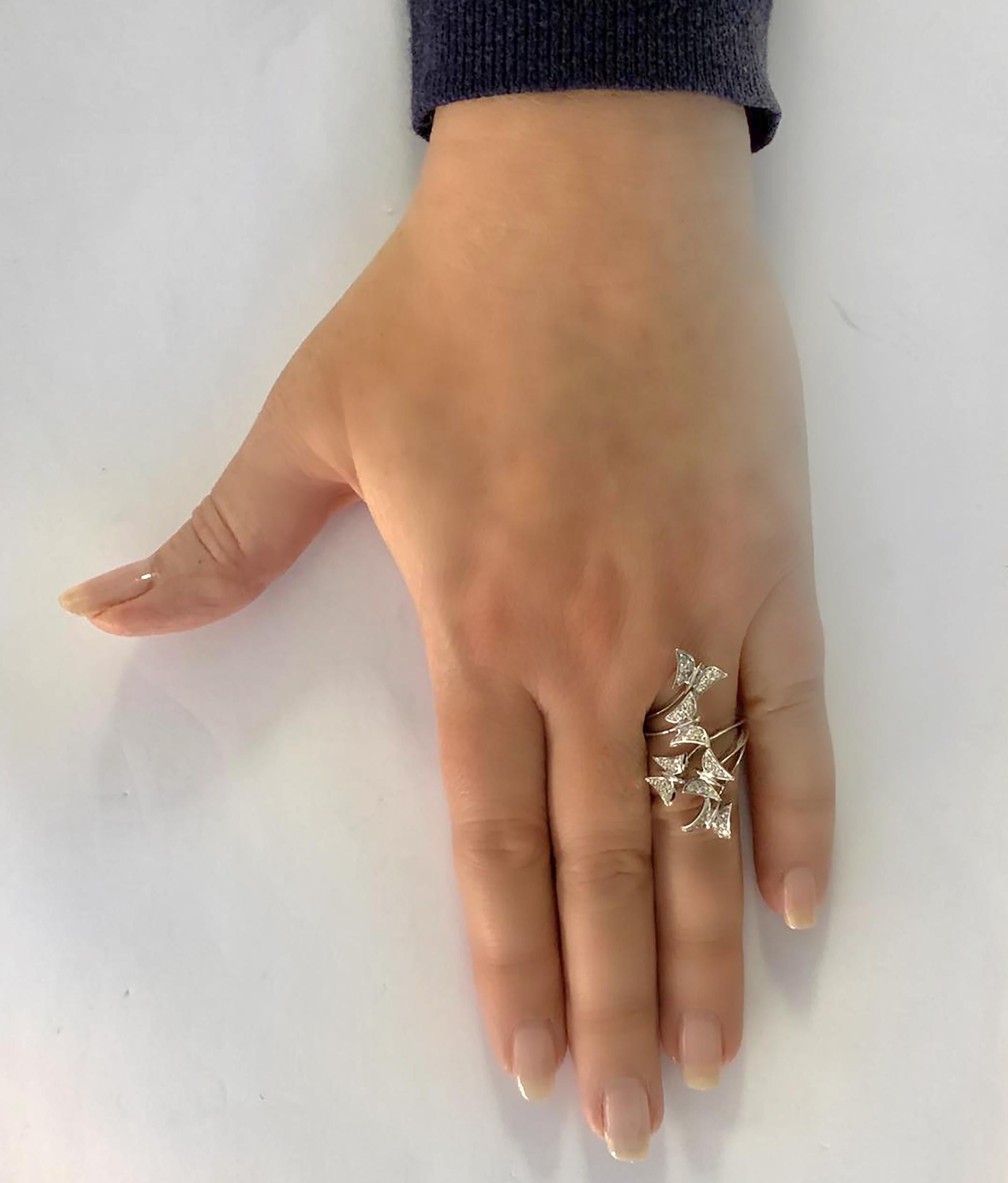 Modern Diamond Butterfly Ring