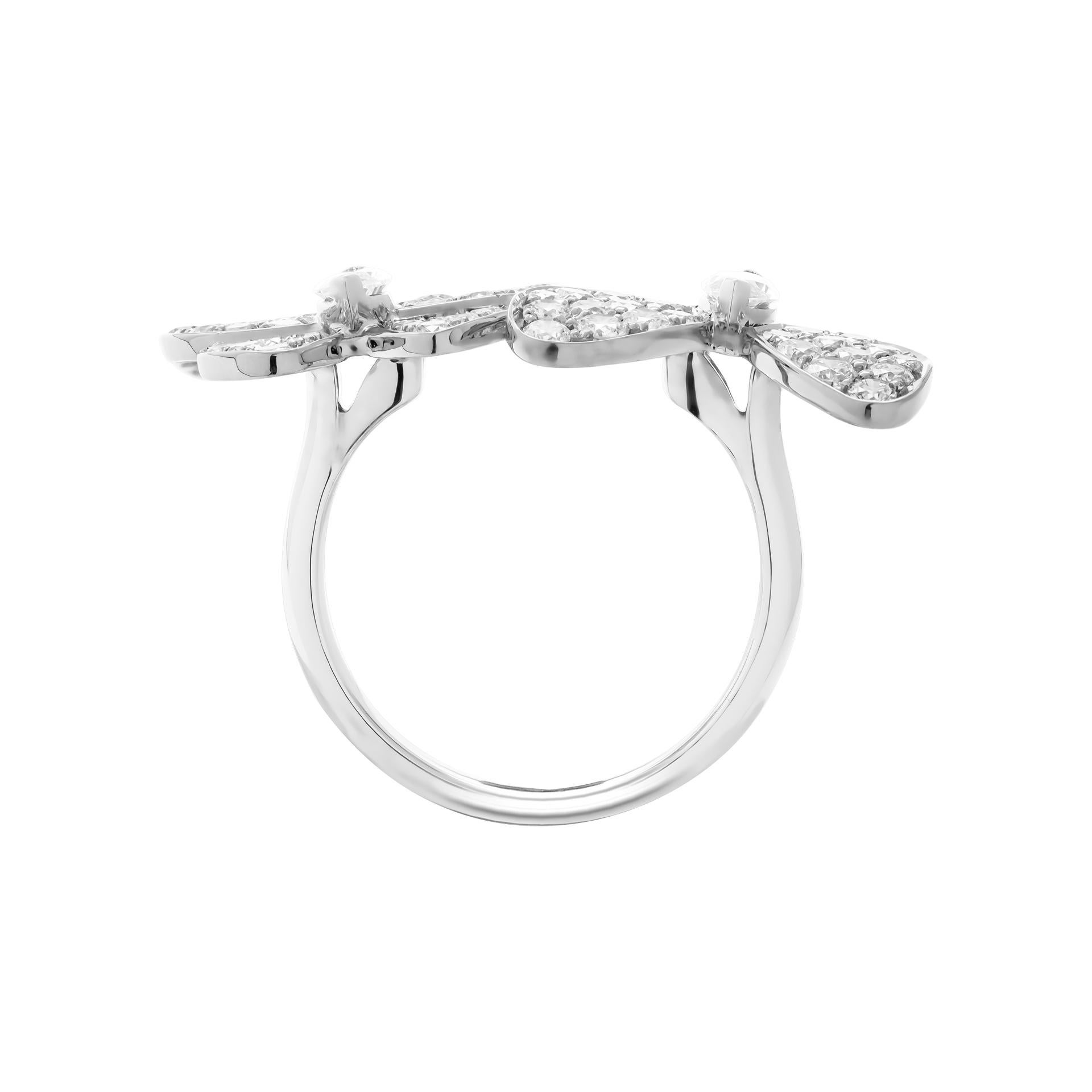 white gold butterfly ring