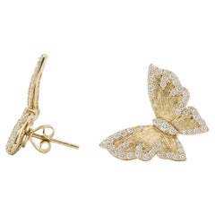 Boucles d'oreilles papillon en diamant